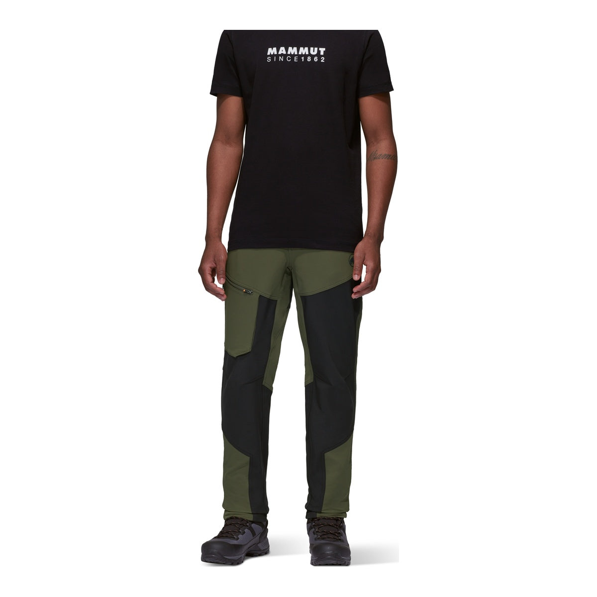 Pantaloni Softshell Barbati Mammut Zinal Guide So Hybrid Khaki