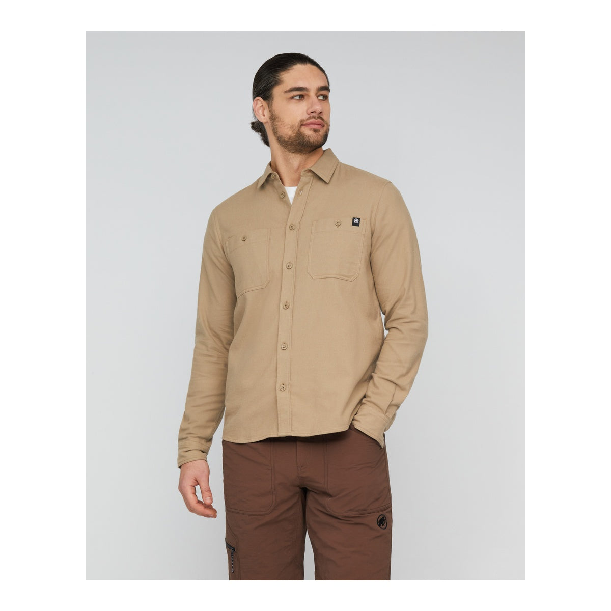 Camasa Barbati Mammut Alvra Plain Longsleeve Sablun