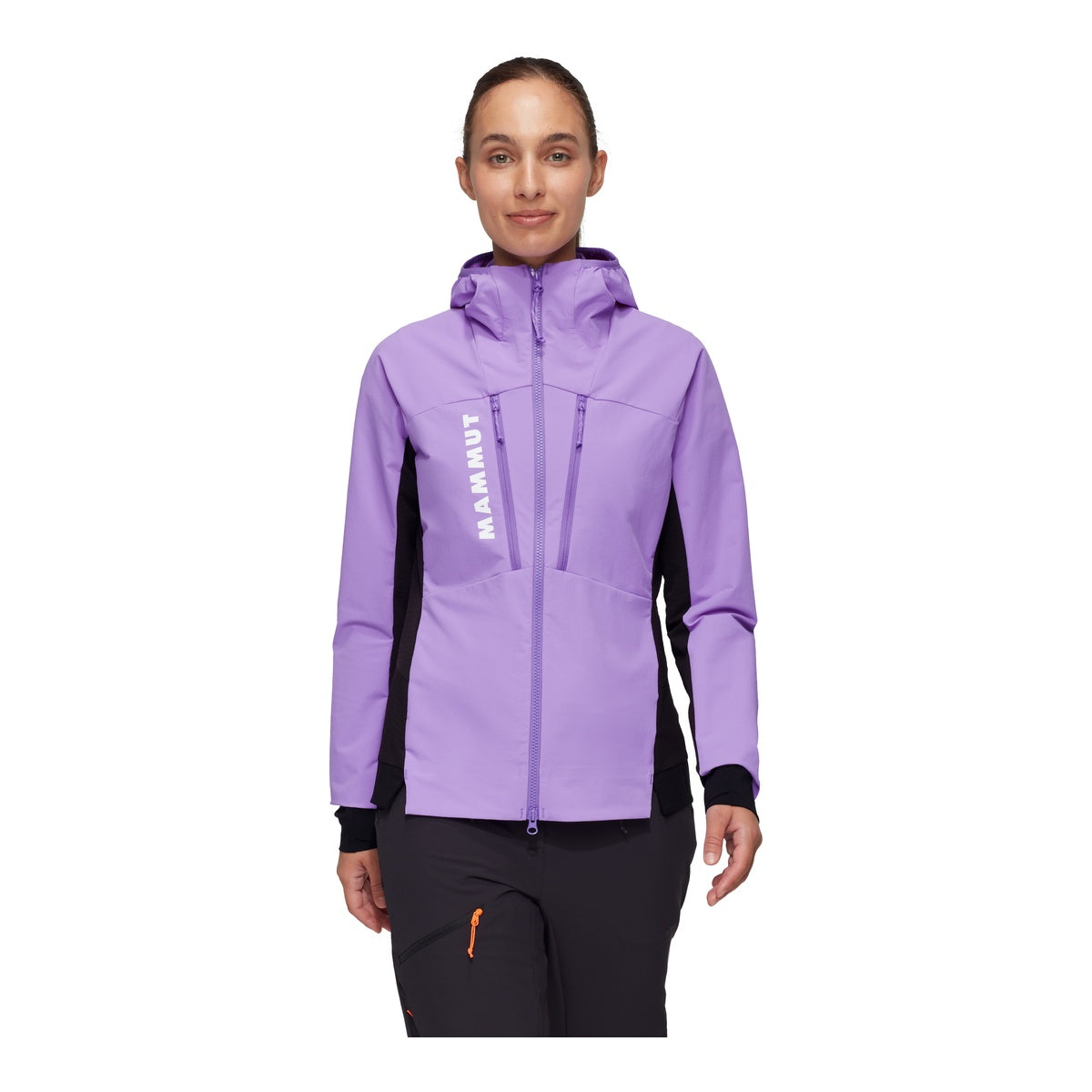 Jacheta Femei Mammut Aenergy So Hybrid Hooded Lavandin-Black