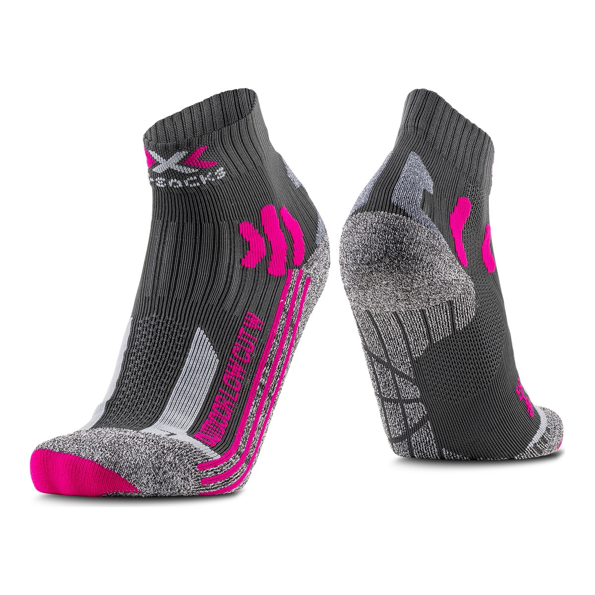 Sosete Drumetie Femei X-Bionic Trek Outdoor Low Cut Wmn Anthracite/Fuchsia