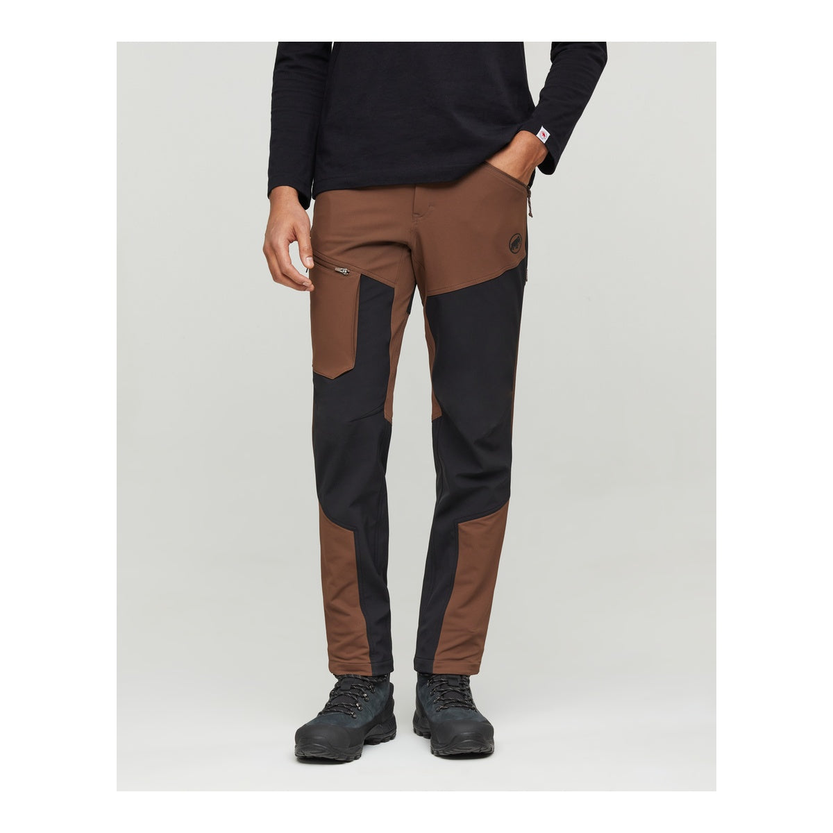 Pantaloni Softshell Barbati Mammut Zinal Guide So Hybrid Soil-Black