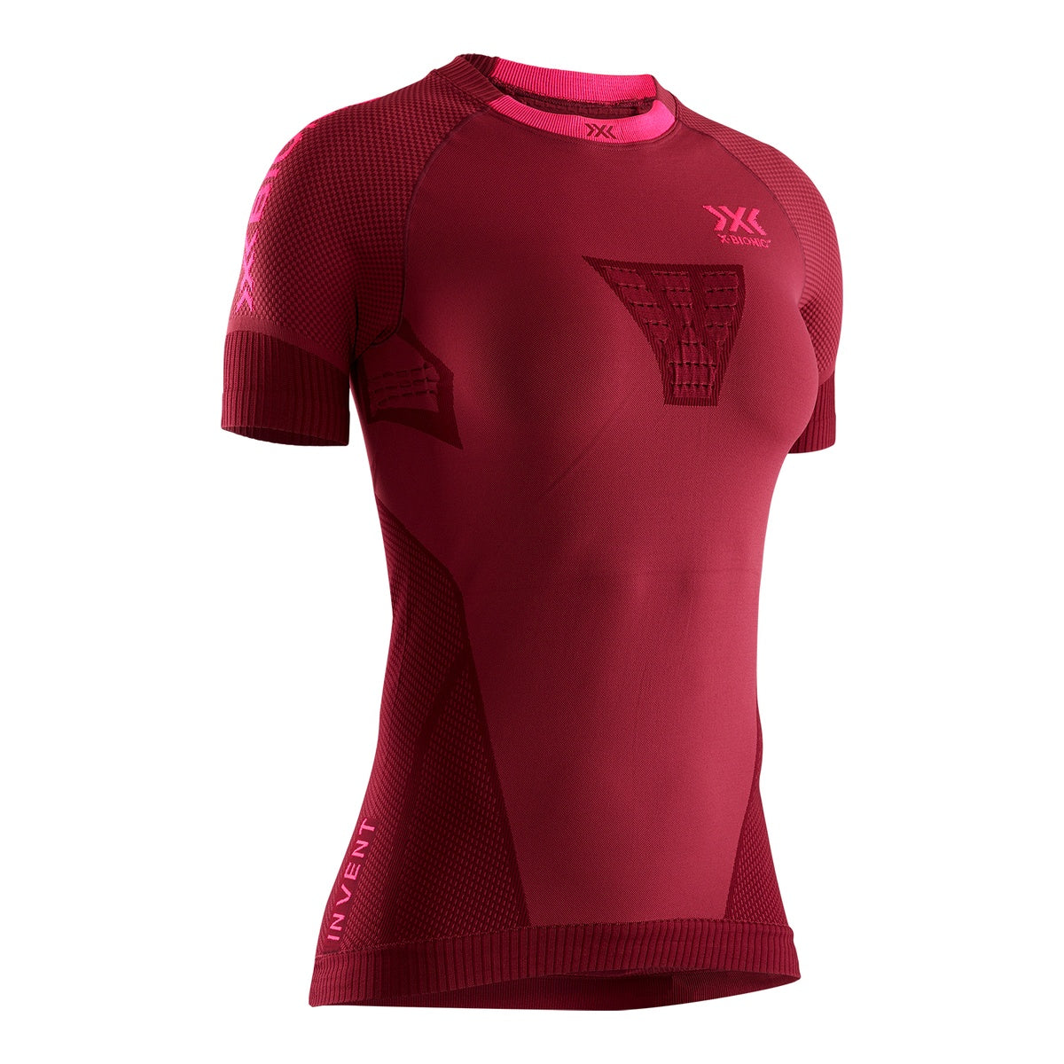 Tricou Femei X-Bionic Invent 4.0 Running Sh Sl Wmn Namib Red/Neon Flamingo