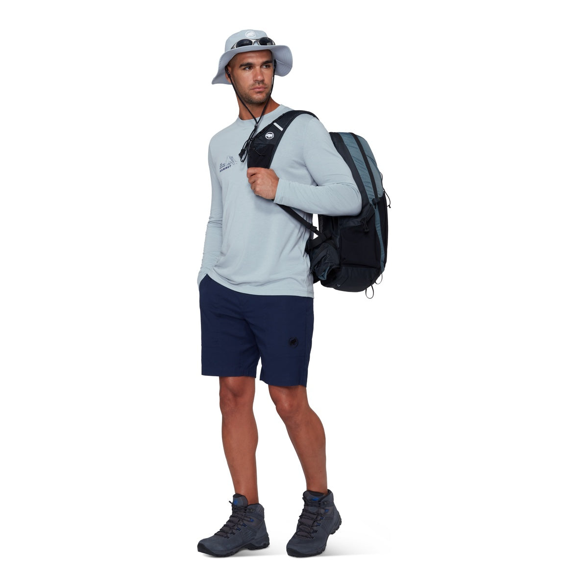 Bluza Barbati Mammut Mountain Longsleeve Bluemlisalphorn Albastru
