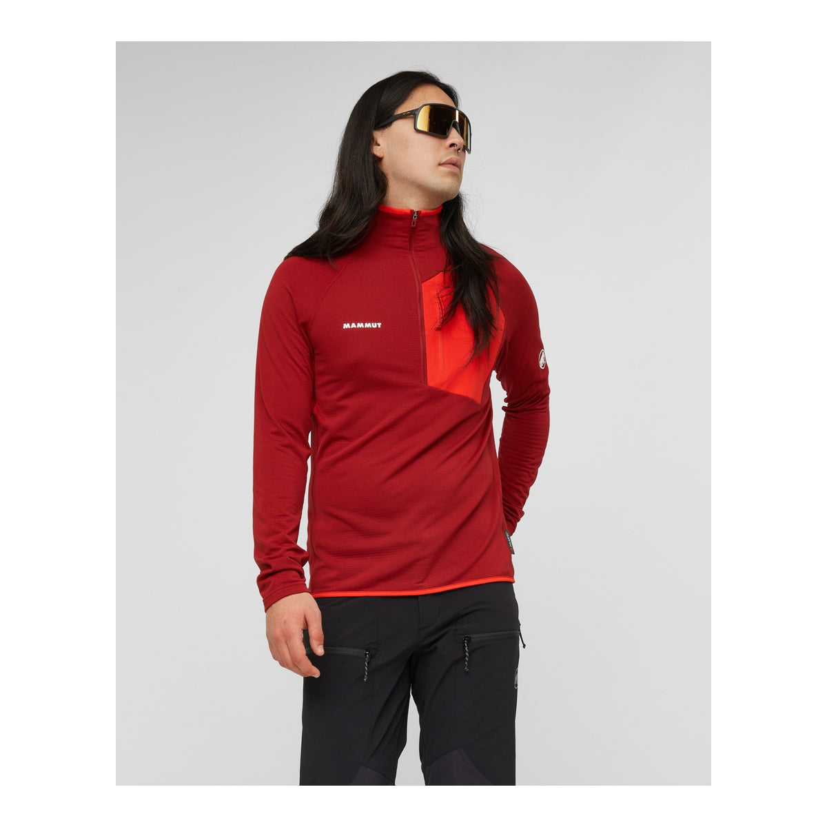Polar Barbati Mammut Aenergy Light Ml Half Zip Pull Dark Mammut Red-Mammut Red