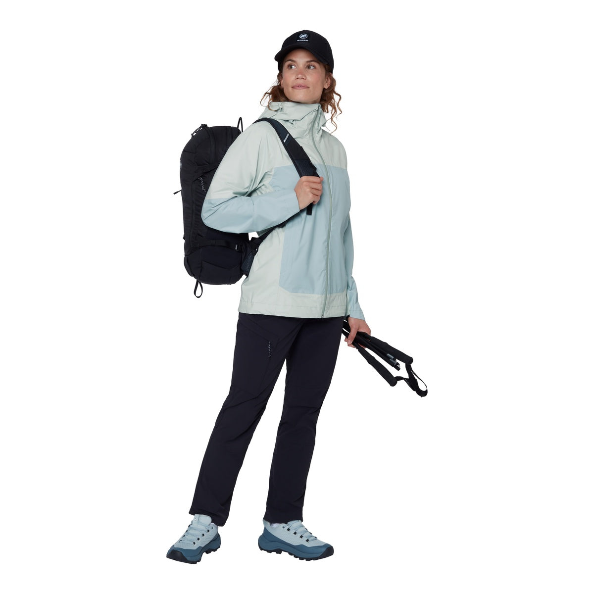 Jacheta Femei Mammut Ducan HS Hooded Silver Sage-Nebla