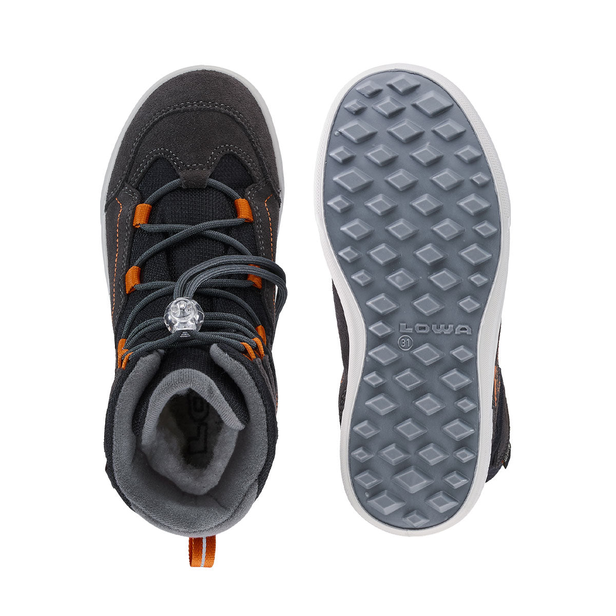 Bocanci Baieti Lowa Raik 2 GTX HI Jr Black-Orange