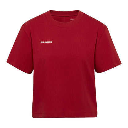 Tricou Femei Mammut Base Cropped Mini Logo Rosu