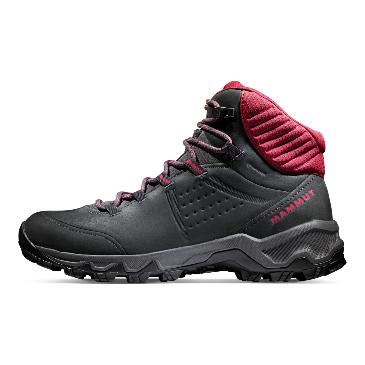 Bocanci Drumetie Femei Mammut Nova IV Mid GTX Black-Blood Red