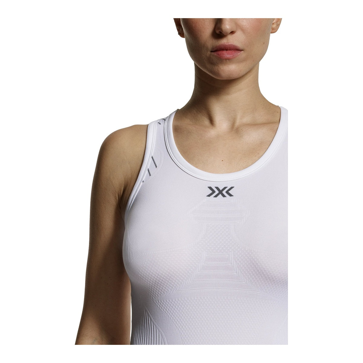 Maiou Femei X-Bionic Invent 4.0 Lt Singlet Wmn Arctic White/Dolomite Grey