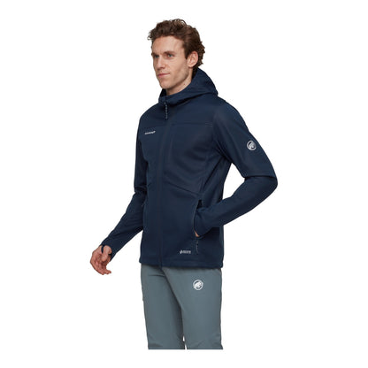 Jacheta Softshell Barbati Mammut Ultimate VIII SO Hooded Marine