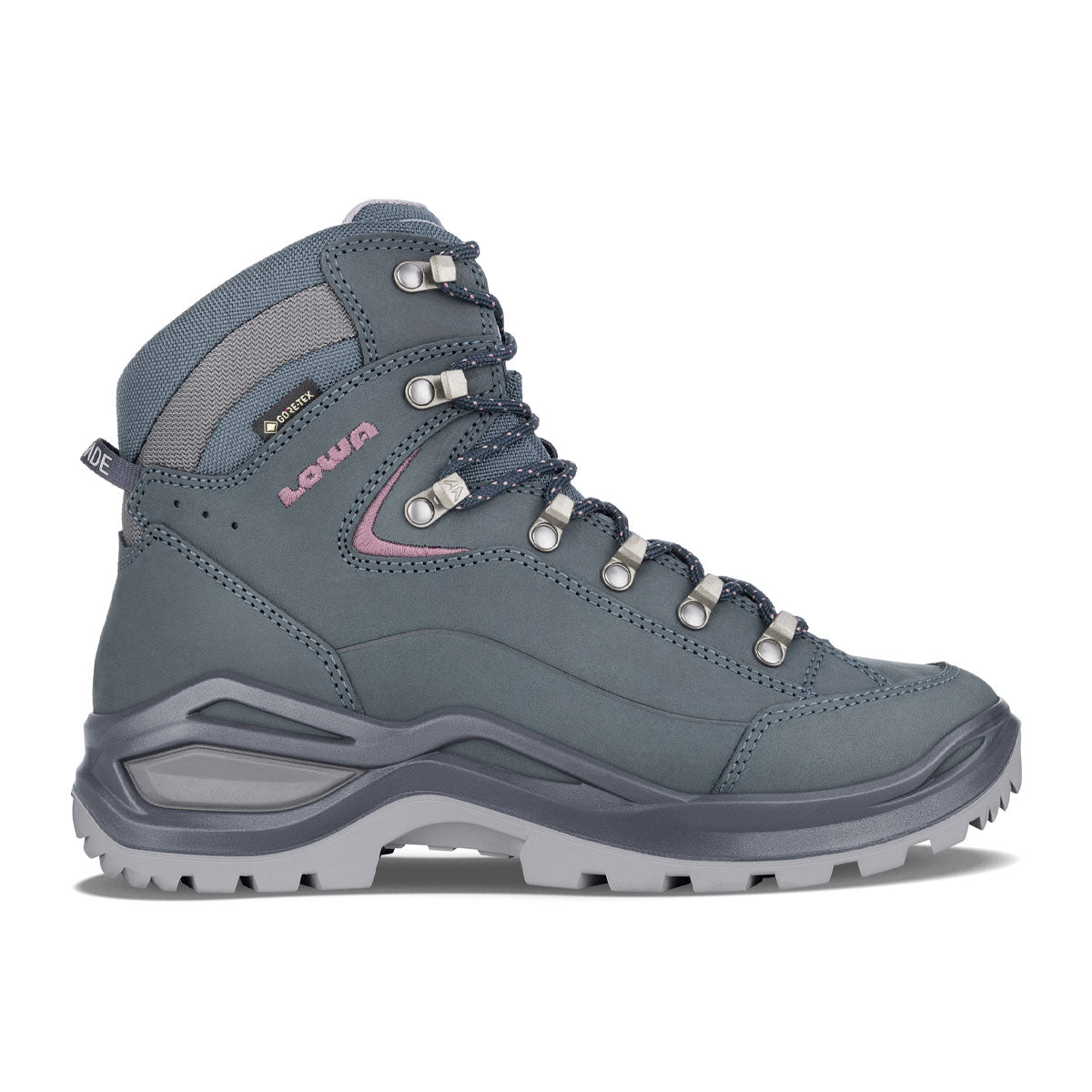 Bocanci Femei Lowa Renegade Evo GTX Mid Steel Blue-Old Rose