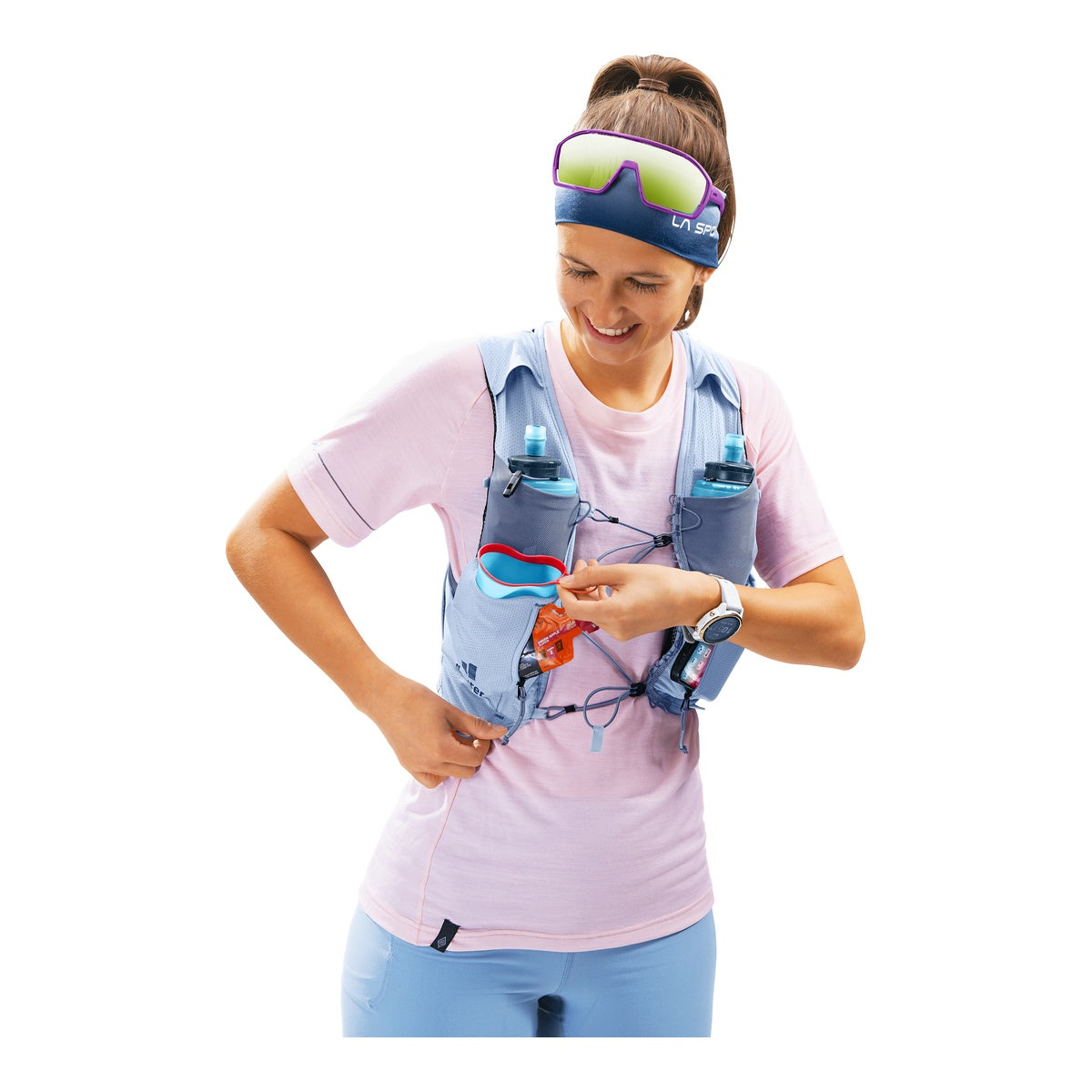 Vesta Alergare Femei Deuter Traick 9 SL Polar Bluejay