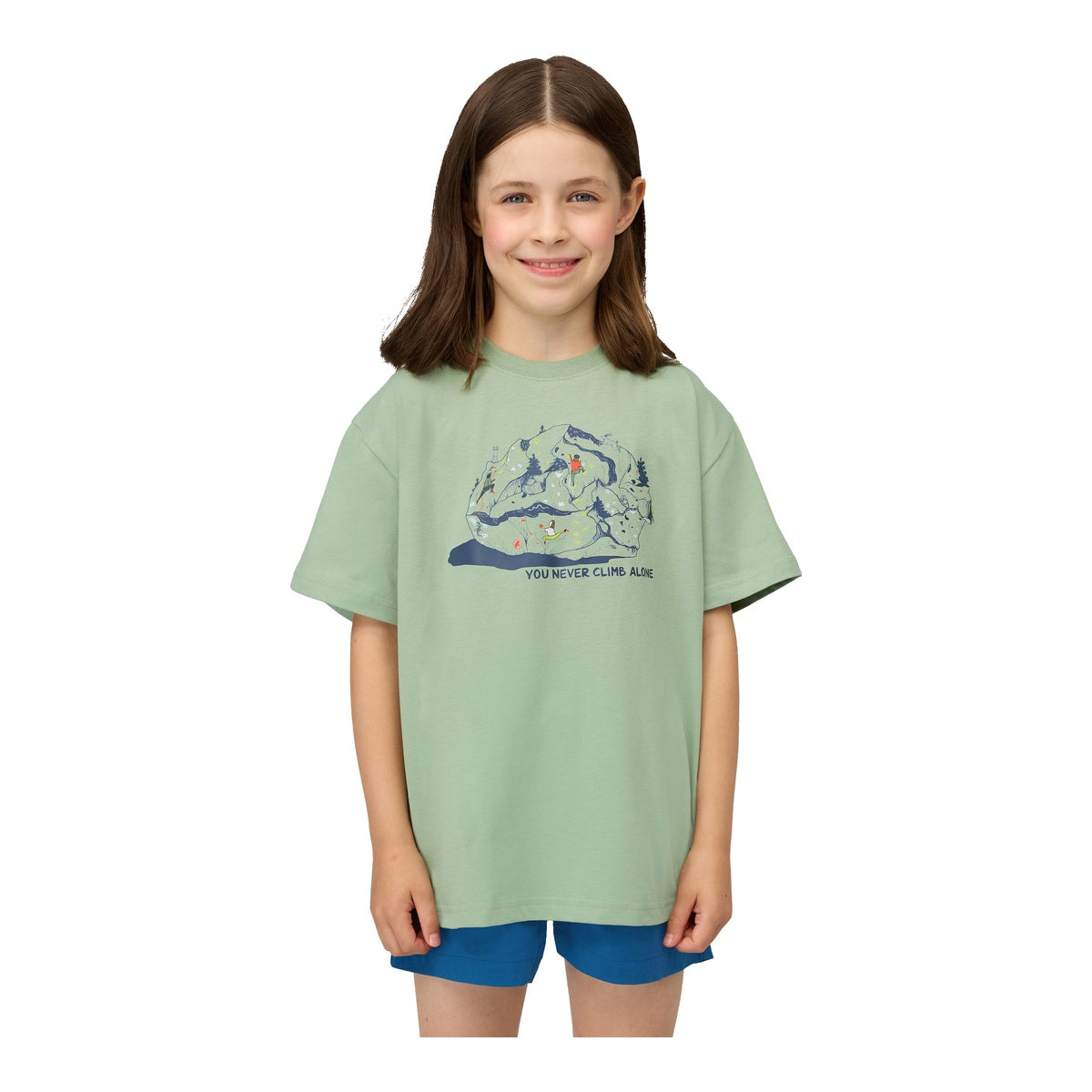 Tricou Copii Mammut Base Climbing Verde
