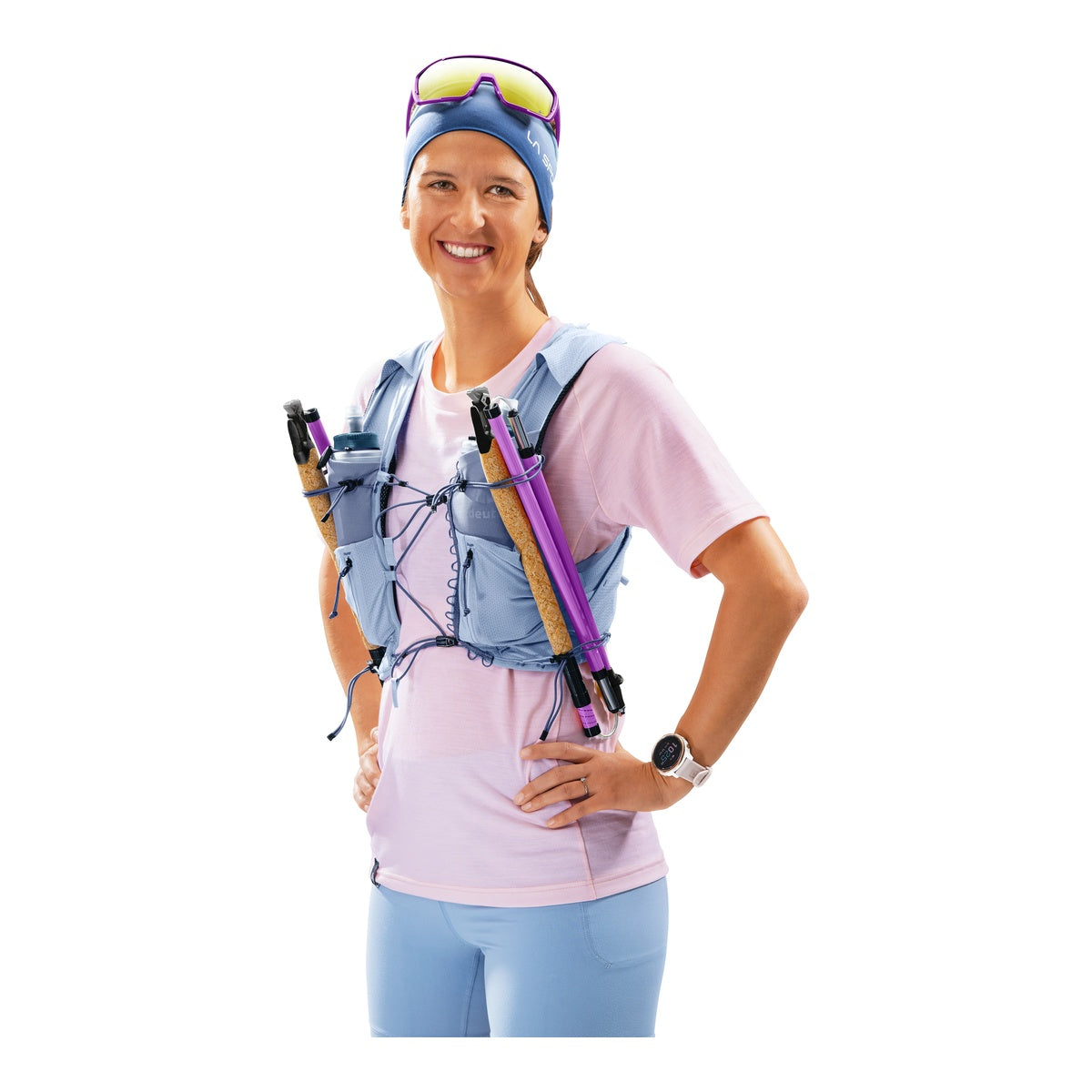Vesta Alergare Femei Deuter Traick 9 SL Polar Bluejay