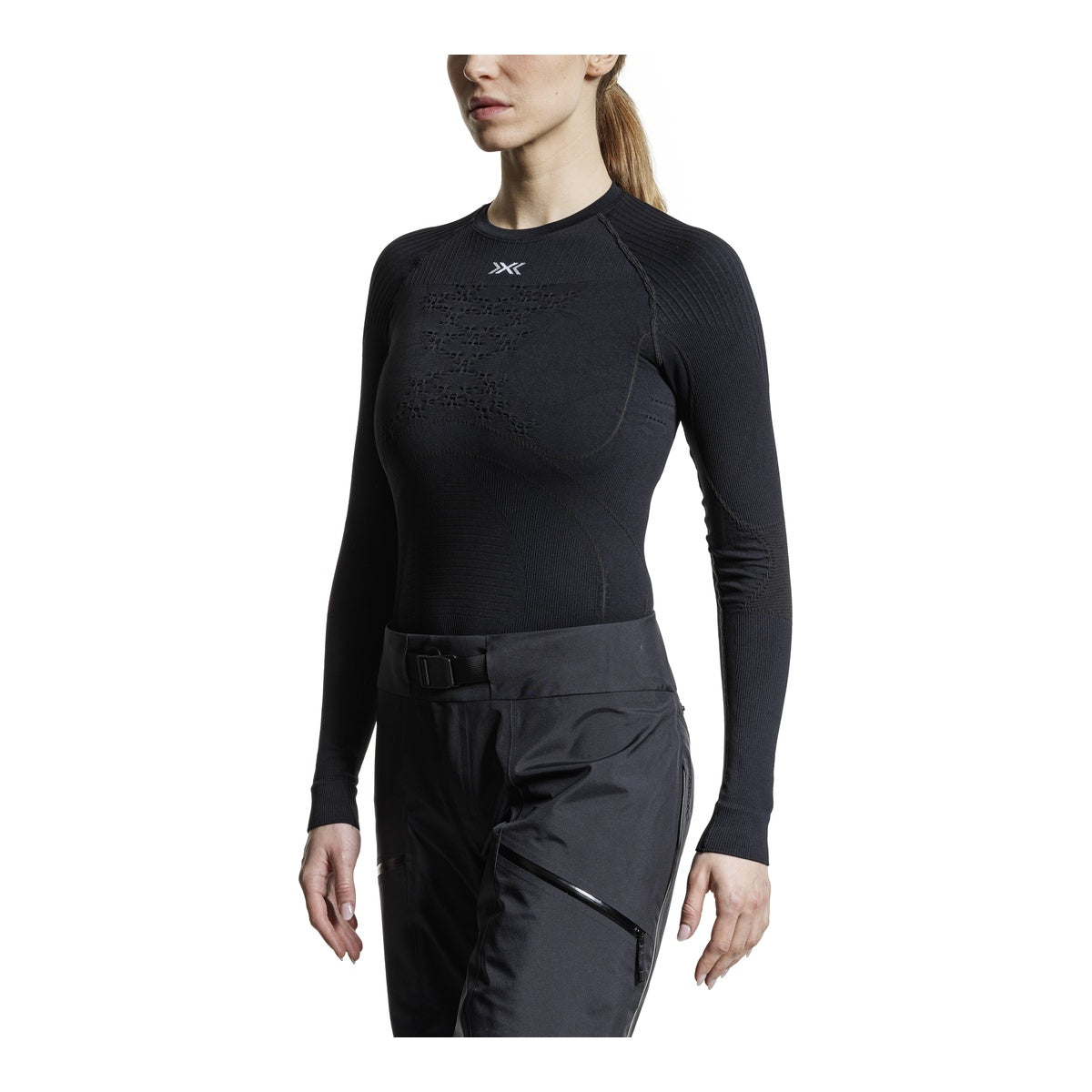 Bluza Femei X-Bionic Energy Accumulator 4.0 Lg Sl Wmn Opal Black/Arctic White