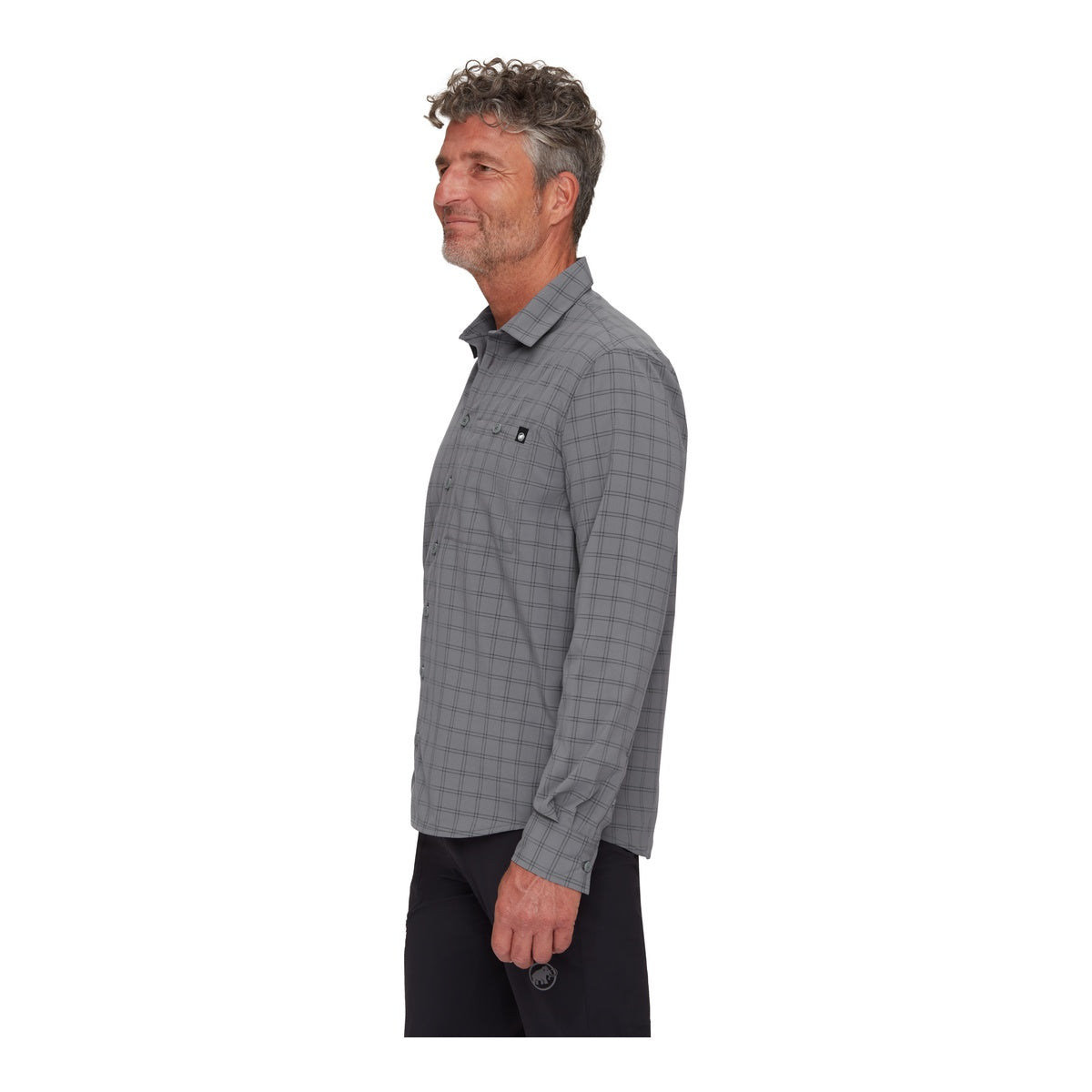 Camasa Barbati Mammut Lenni Longsleeve Steel-Black