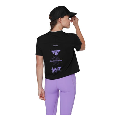 Tricou Femei Mammut Base Cropped Glacier Negru