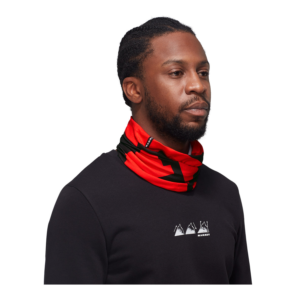 Bandana Unisex Mammut Logo Mammut Red Black One Size