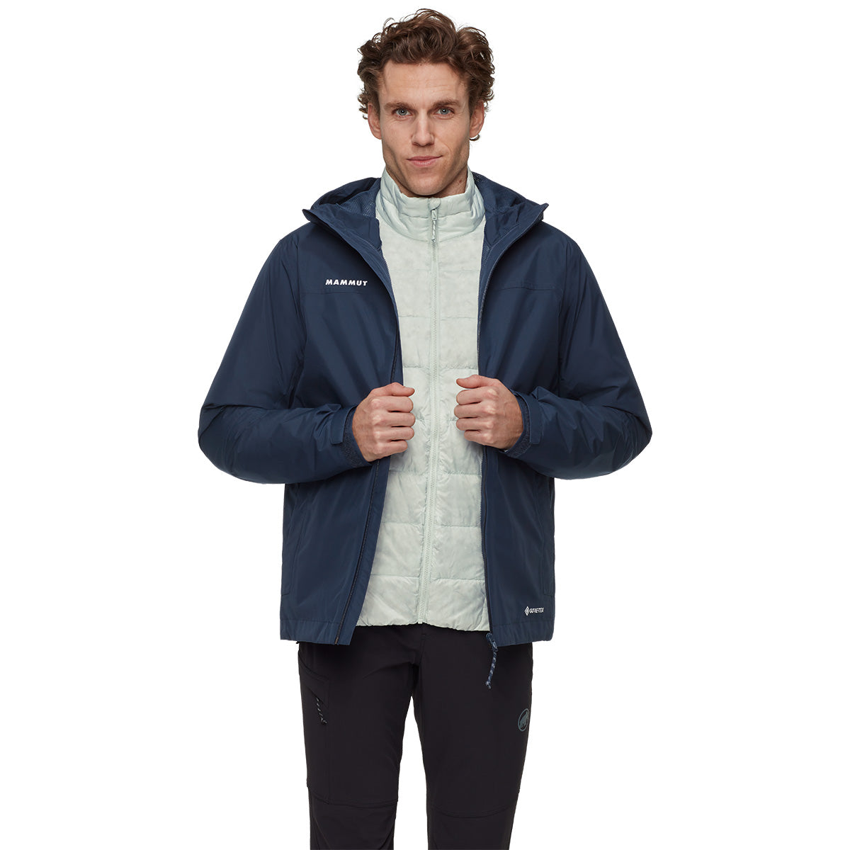 Jacheta Barbati Mammut Treeline 3 In 1 Hs Hooded Marine-Silver Sage