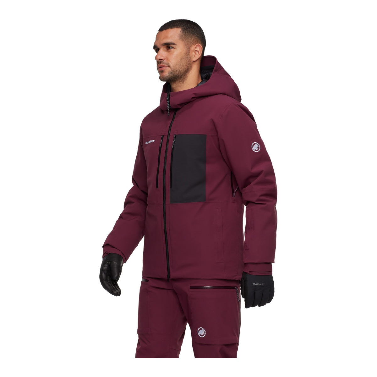 Geaca Schi Barbati Mammut Stoney HS Thermo Hooded Burgundy