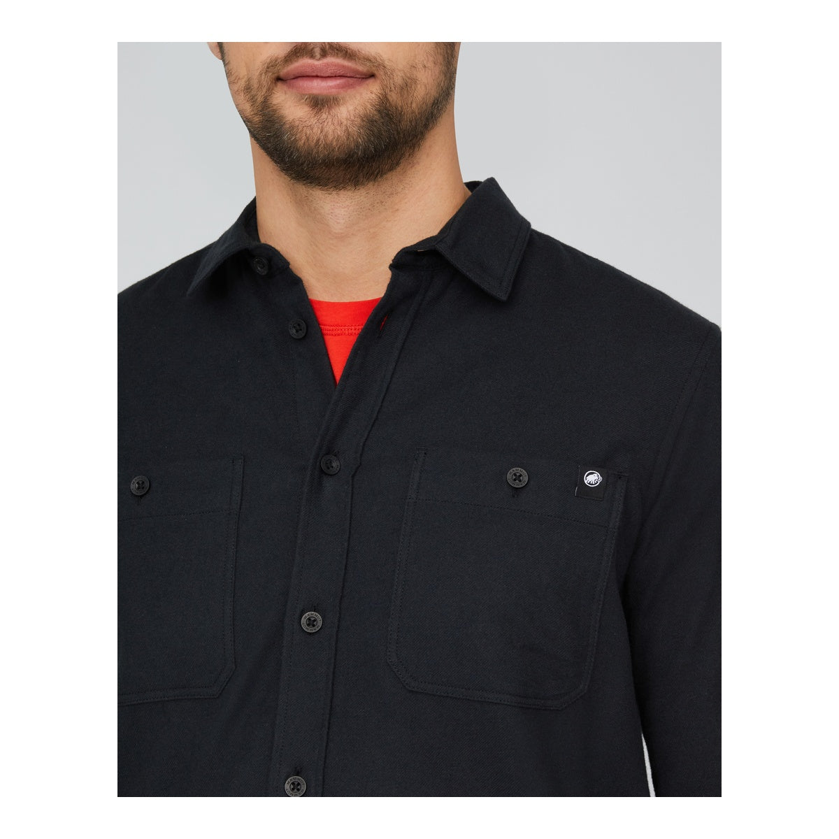 Camasa Barbati Mammut Alvra Plain Longsleeve Black