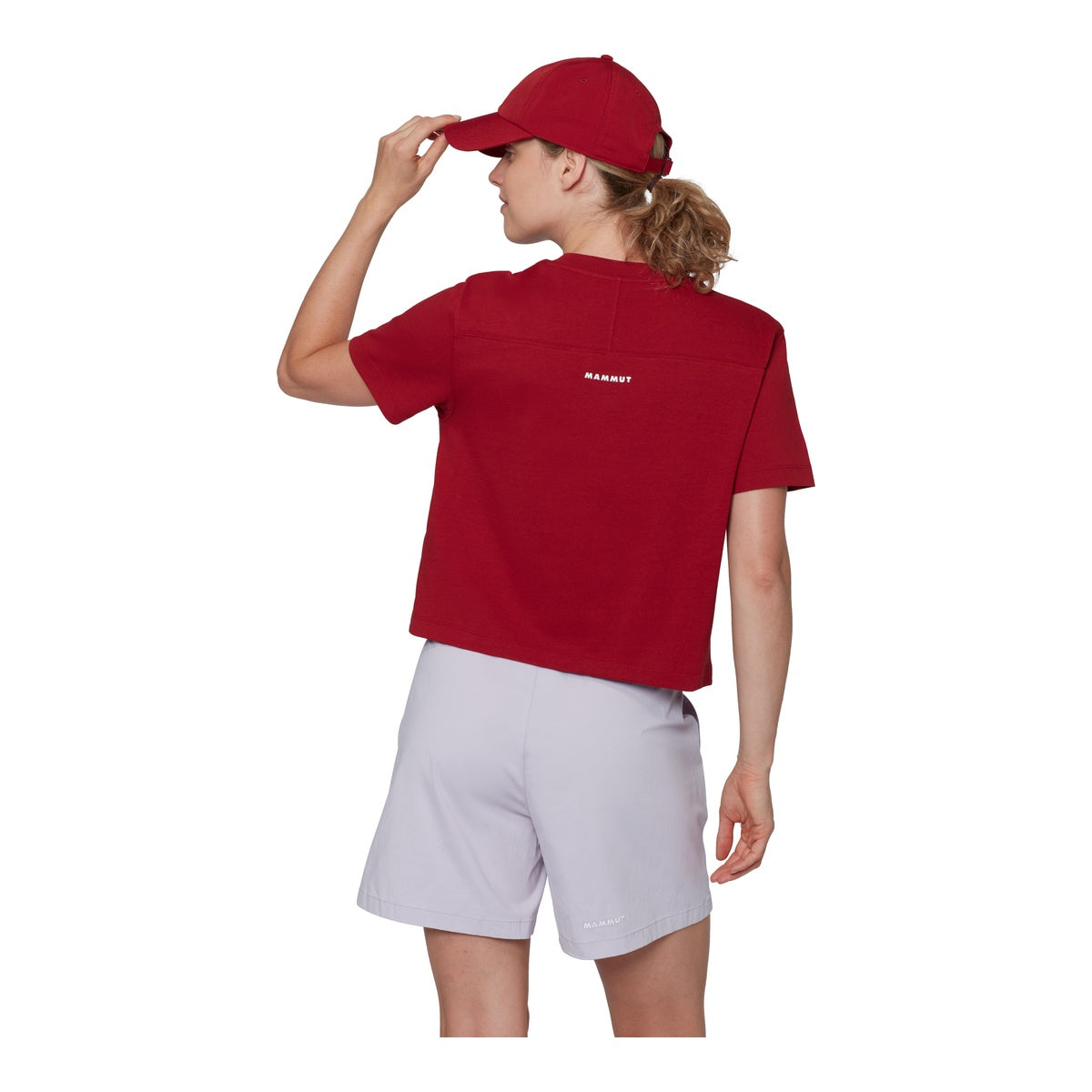 Tricou Femei Mammut Base Cropped Mini Logo Rosu