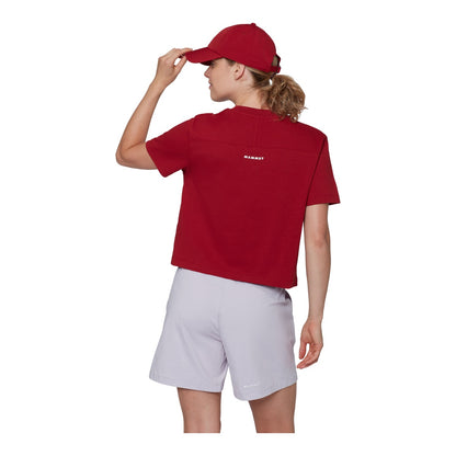 Tricou Femei Mammut Base Cropped Mini Logo Rosu