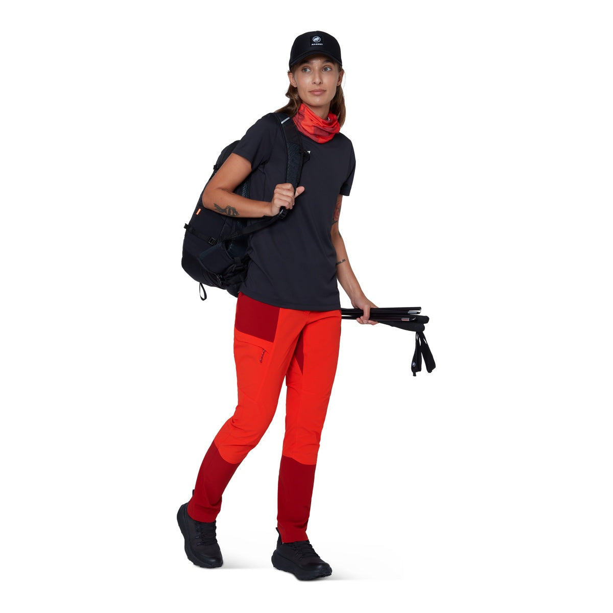 Pantaloni Femei Mammut Ducan Dark Mammut Red-Mammut Red
