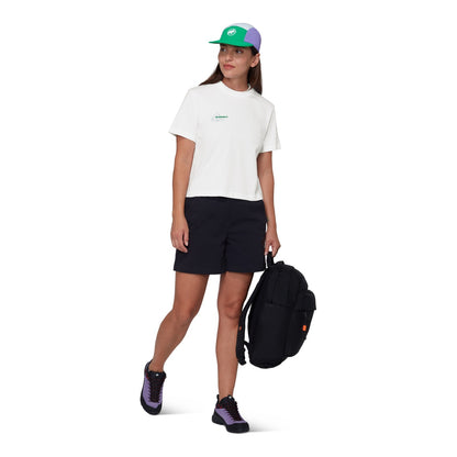 Tricou Femei Mammut Base Cropped Glacier Alb