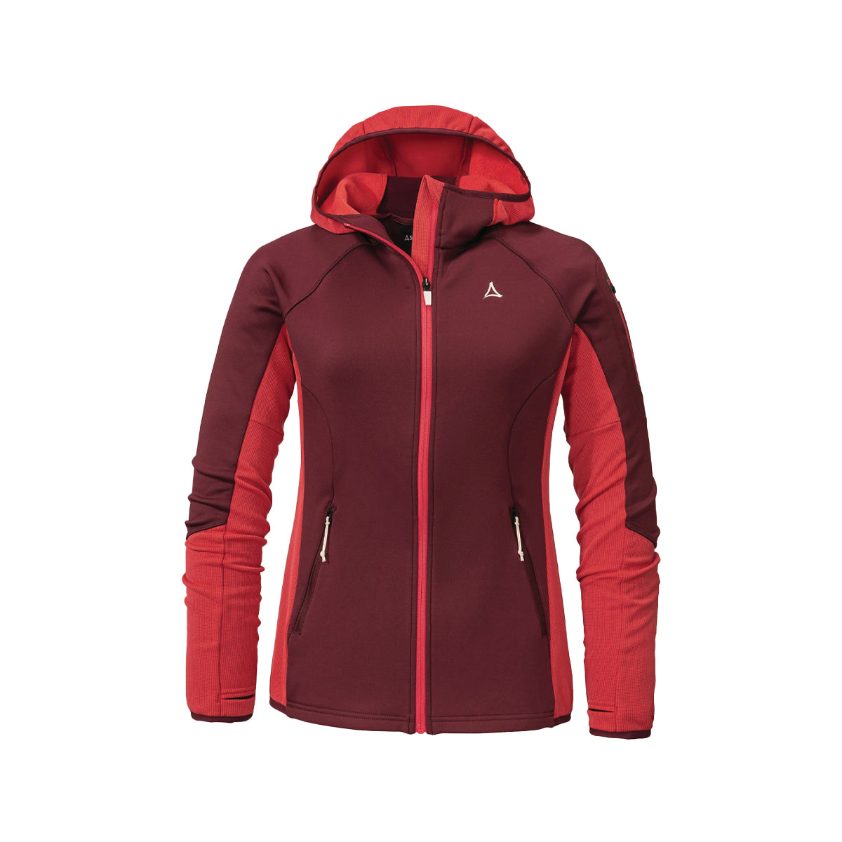 Jacheta Femei Fleece Schoffel Hoody Lodron L Dark Burgundy