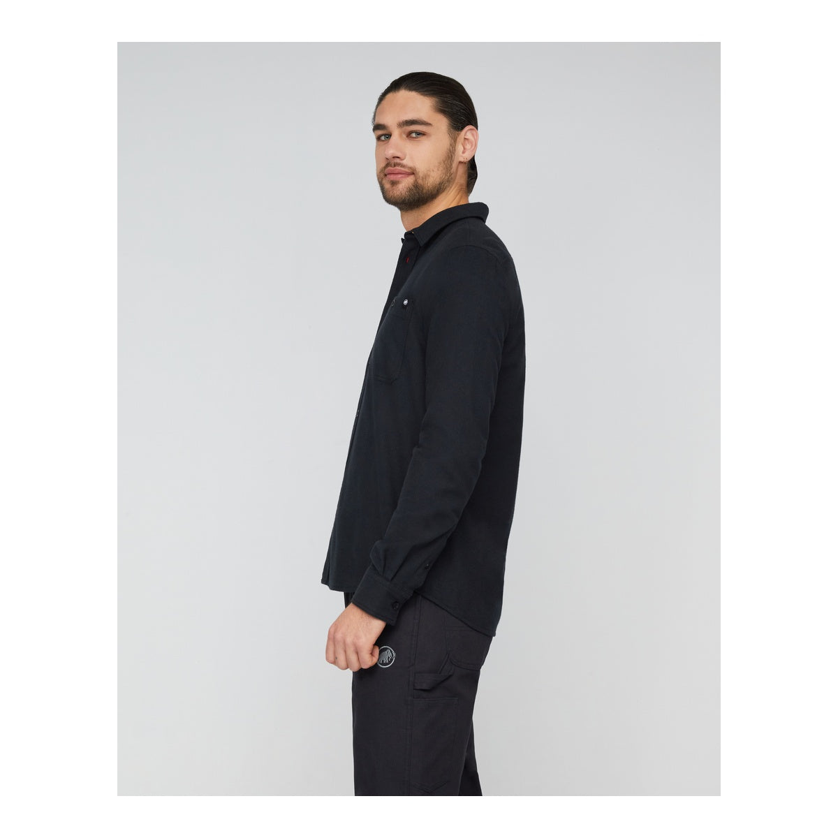 Camasa Barbati Mammut Alvra Plain Longsleeve Black