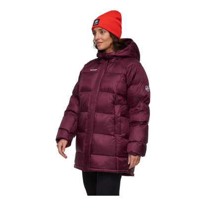 Geaca Puf Femei Mammut Glacier Glow In Hooded Parka Burgundy