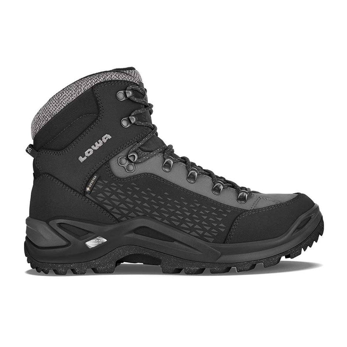 Bocanci Barbati Lowa Renegade Warm GTX Mid Black-Grey